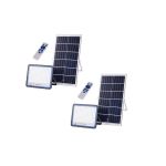 2 Set 800W Solar Powered LED Floodlight With Panel And Remote JT-BS-800W-TF