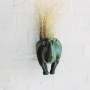 Rhino Wall Planter Head/tail - Forest Green / Head