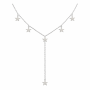 Vixen Silver Star Lariat Necklace