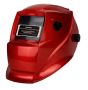 - Welding And Grinding Helmet - Auto Darkening And Adjustable Red