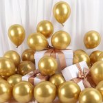 50PCS Metallic Golden Latex Balloons Wedding Decor Birthday Party Decor Anniversary Decor Graduation Decor Holiday Decor Mother'