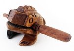 Frog Guiro 4 Inches Wood Block Musical Instrument Percussion Musical Instrument Perfect Size Natural Wood Guiro Frog Wooden