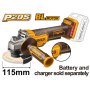 Ingco Cordless 20V Lithium-ion Angle Grinder Brushless With Safety Trigger 115MM CAGLI211156