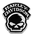 Harley-davidson 1.5 Inch. Willie G Skull Logo Metal Pin Silver Nickel Finish