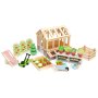 Wooden Dollhouse Furniture Greenhouse And Garden Set