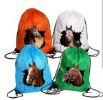 Rhinestone Backpack Large Capacity Drawstring Bag