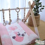 Changing Mat Cover Cherry Blossom Panda Balloon