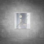Toilet Male Sign D03 - Brushed Stainless Steel