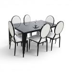 Bf 7 Piece Dining Room Suite - Black & White
