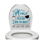 1PC Flush The Toilet Slogan Decal Sticker