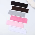 6PCS SET Solid Color Headband Vintage Elastic Hair Band Non Slip Sweat-absorbing Yoga Running Sports Hair Accessories