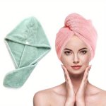 Quick Drying Hair Towel Wrap For Women Absorbent Hair Turban For Wet Hair Hair Drying Towel Wrap For Curly Long Thick Hair