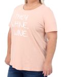 Ladies Printed Wine Tee - 54 Blush