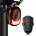 Padonow Alarm Bike Tail Light: Wireless Remote Bicycle Rear Light Usb-c Rechargeable Smart Motion Anti Theft Taillight With Loud