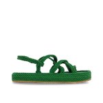 Woven Slingback Sandals -green