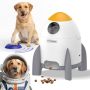 Interactive Dog Puzzle Feeder Toy Automatic Dogs Treat Dispenser For Iq Training & Slow Feeder Dog Food Dispenser With Remote Button Suitable For I
