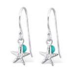C616-C22124 - 925 Sterling Silver Starfish Dangle Earrings