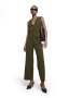 Pintuck Wide Leg Pants