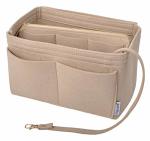 Vercord Felt Organizer Insert For Purse Handbag Tote Bag In Bag Inside Shaper Divider Neo Beige Small