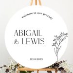 Circle Marion Wedding Welcome Sign - Foamex Print