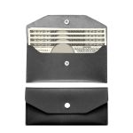 Nolcha Pu Leather Cash Envelope Wallet - Reusable Cash Stuffing Wallet For Men And Women -black