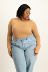 Gwen Open Back Bodysuit - Camel - 2XL