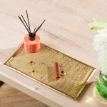 Rectangular Brushed Tray Gold