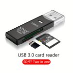 USB3.0 2.0 Micro Sd Card Reader 5GBPS 2-IN-1 Sd Card Reader To USB Adapter Suitable For Sdxc Sdhc Mmc Rs-mmc Micro Sdxc Wansurs