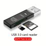 USB3.0 2.0 Micro Sd Card Reader 5GBPS 2-IN-1 Sd Card Reader To USB Adapter Suitable For Sdxc Sdhc Mmc Rs-mmc Micro Sdxc Wansurs Memory