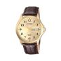 Gents Gold Day / Date Leather Watch