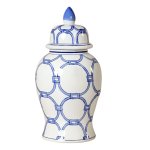 Blue Links Ginger Jar