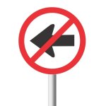 No Left Turn Road Sign R211