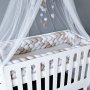 Cot Bumper Braided 5 Strand Beige And White