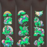 Glow-in-the-dark Unicorn Temporary Tattoos - 5 Sheets With 54 Cute Cartoon Designs Rainbow Patterns Perfect For Birthday Parties