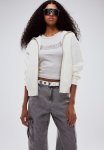 Oversized Zip-through Hoodie - Cream