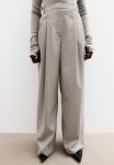 Wide Trousers - Beige Grey