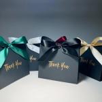 10PCS Thank You Gift Boxes With Ribbons - Universal Paper Candy Boxes For Wedding Party Favor General Gifting - Assorted Ribbon