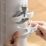 4PCS Flexible Silicone Cable Organizers - No Drill Needed Versatile For Wood Tile Metal & More - Ideal For Kitchen Appliances Co