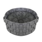 Rosewood Silver Felt & Fur Plaited Pet Bed Waggs Online Pet Shop
