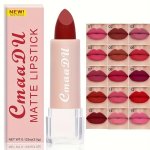 15-SHADE Matte Lipstick Set - Velvet Creamy Texture Long-lasting & Waterproof Versatile Berry Mixed Purple & Red Shades For All