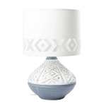 Bali Ceramic Table Lamp Available In Grey Black - Grey And White