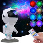 Astronaut Galaxy Projector Star Projector Astronaut Light Projector With 8 Colors LED Nebula Starry Night Light Projector With R