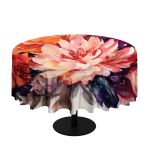 Orange Oracle Round Tablecloth