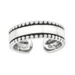 A96-C39863 - 925 Sterling Silver BandToe Ring Adjustable