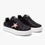 Soviet Ladies Paris Lace Up Sneaker - Black - 8