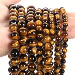 High Quality Natural Stone Beads Yellow Tiger Eye Stone Round Loose Beads For Jewelry Making Diy Bracelet 14INCH STRAND 4 6 8 10