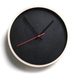Black Deep Frame Round Clock - Black 30CM X 30CM
