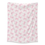 Pink Fluffy Bow Fleece Blanket