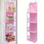 Versatile Over-door Organizer With 4 Large Pockets - Breathable Mesh Ideal For Toys Shoes & Diapers - Perfect For Bedroom Nurser