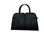 Elegant Structured Top-handle Satchel- Black